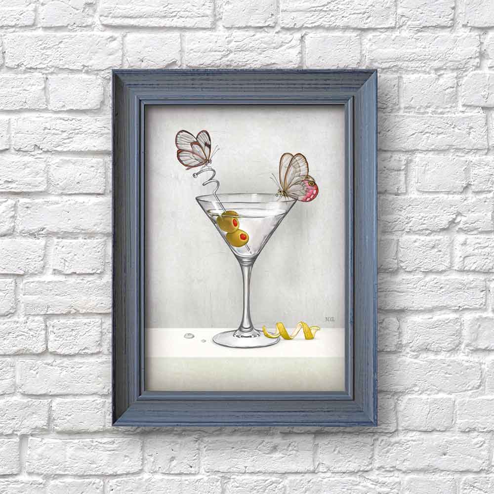 Dry Martini Cocktail Art Print Natalprint