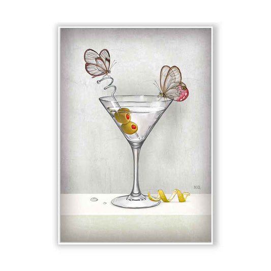 Dry Martini Cocktail Art Print Natalprint