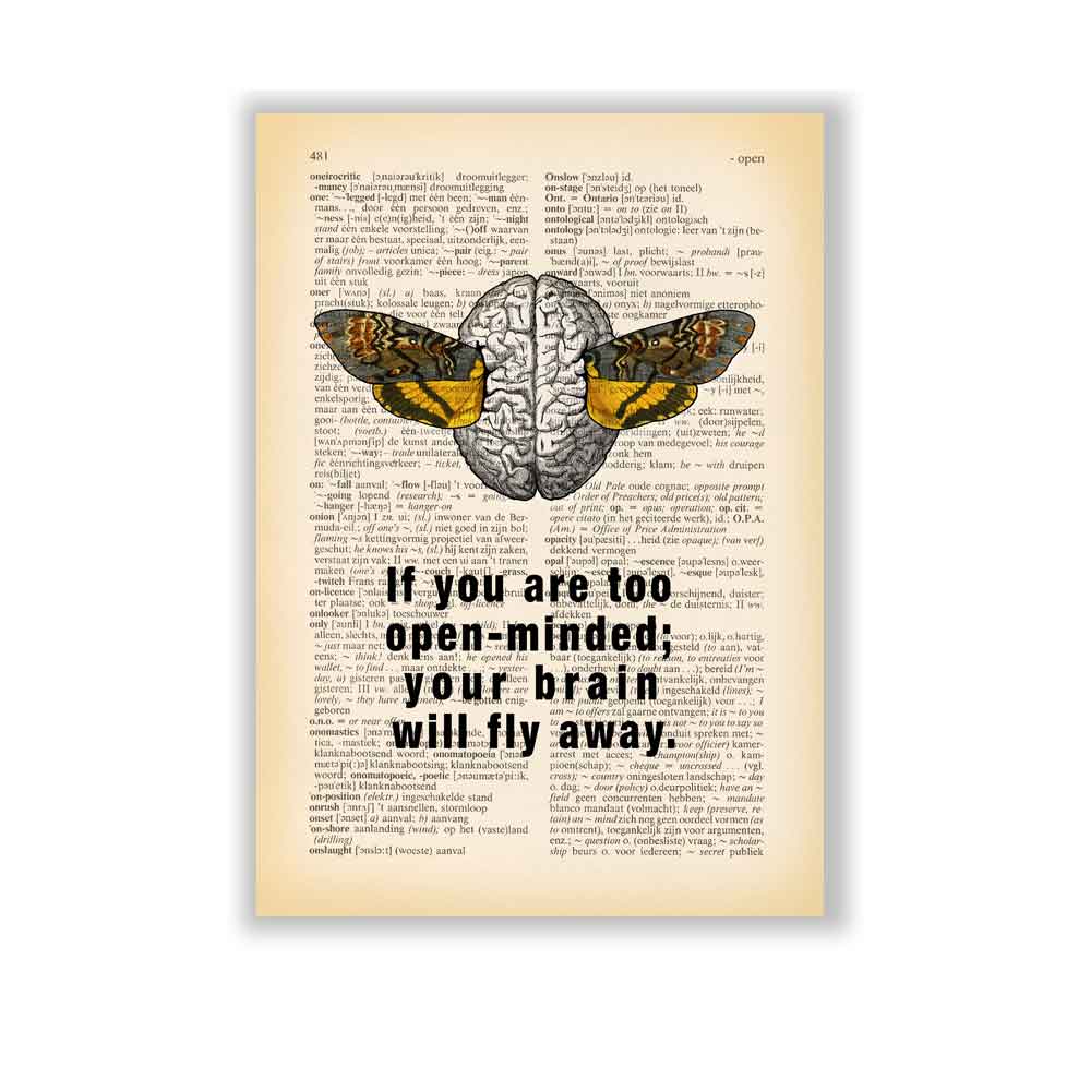 Brain with sign art print Natalprint