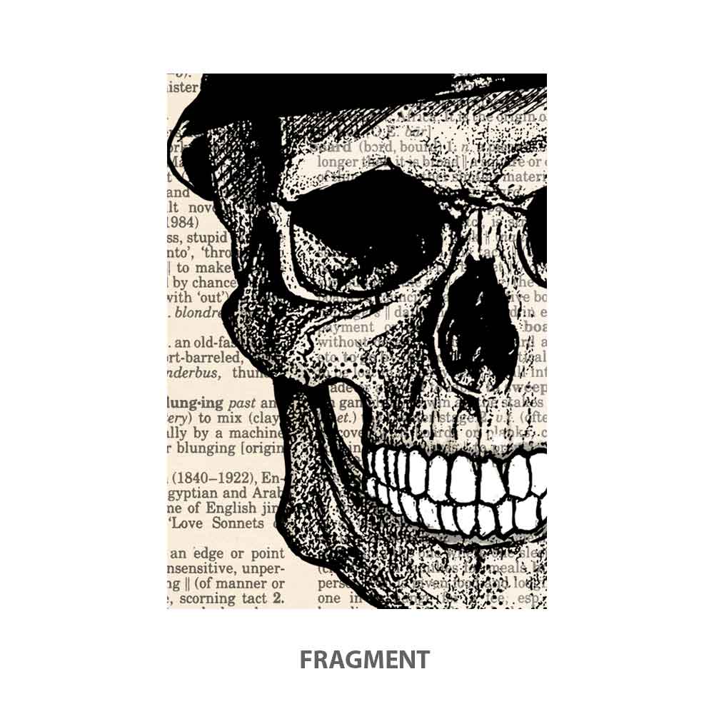 Skull with sign "Brush your teeth!" art print Natalprint fragment