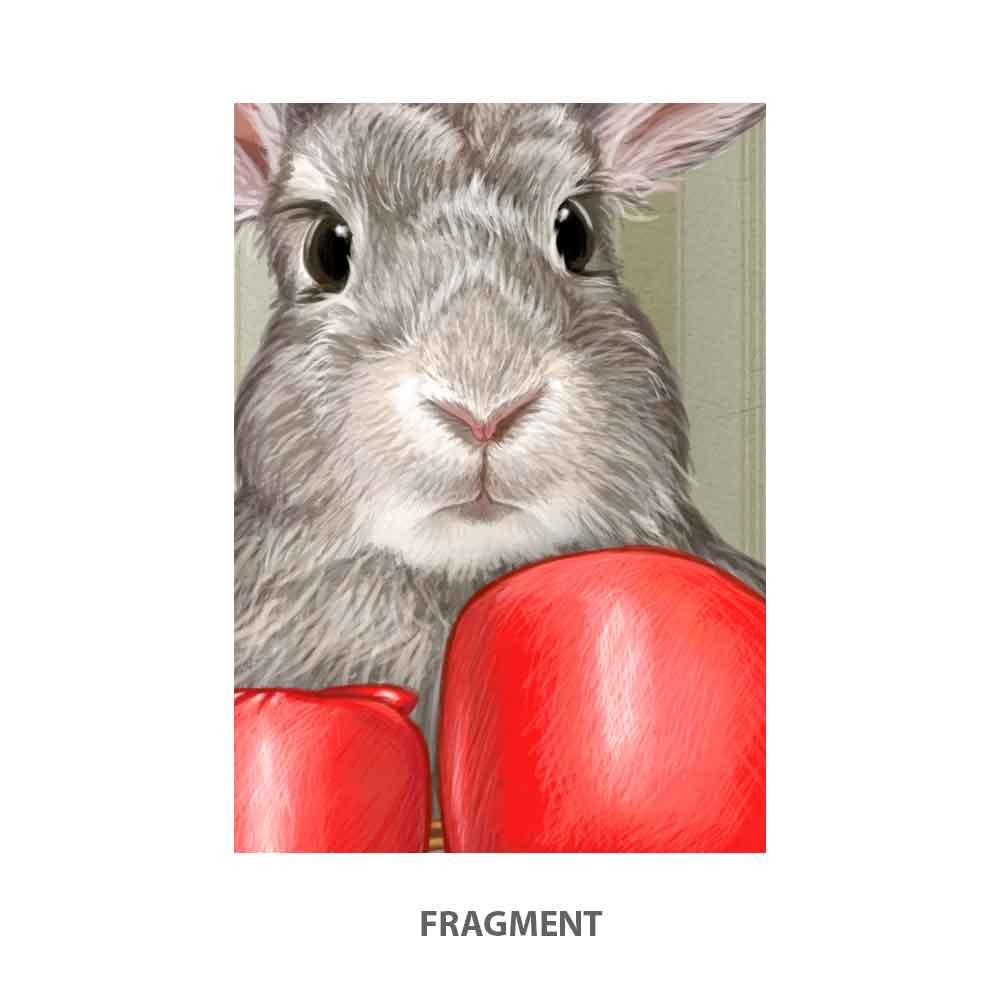 Rabbit Boxer Art Print Natalprint fragment