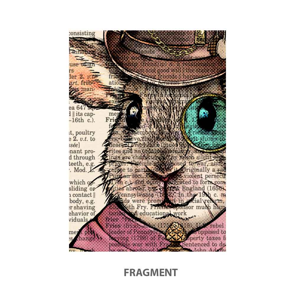 Rabbit with teapot art print Natalprint fragment