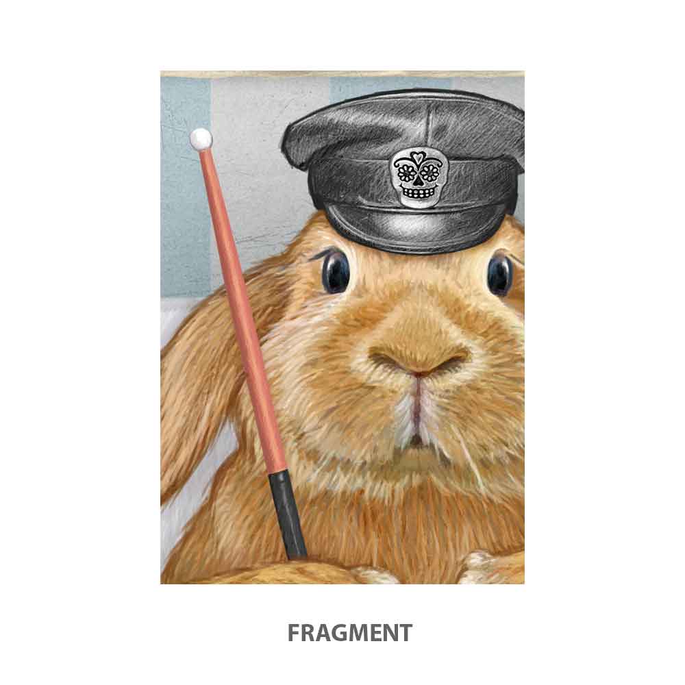 Rabbit in Bathroom Art Print Natalprint fragment