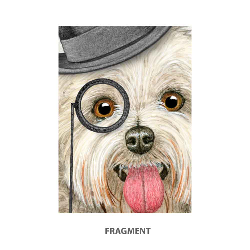 Maltese Dog Dr Watson art print Natalprint fragment