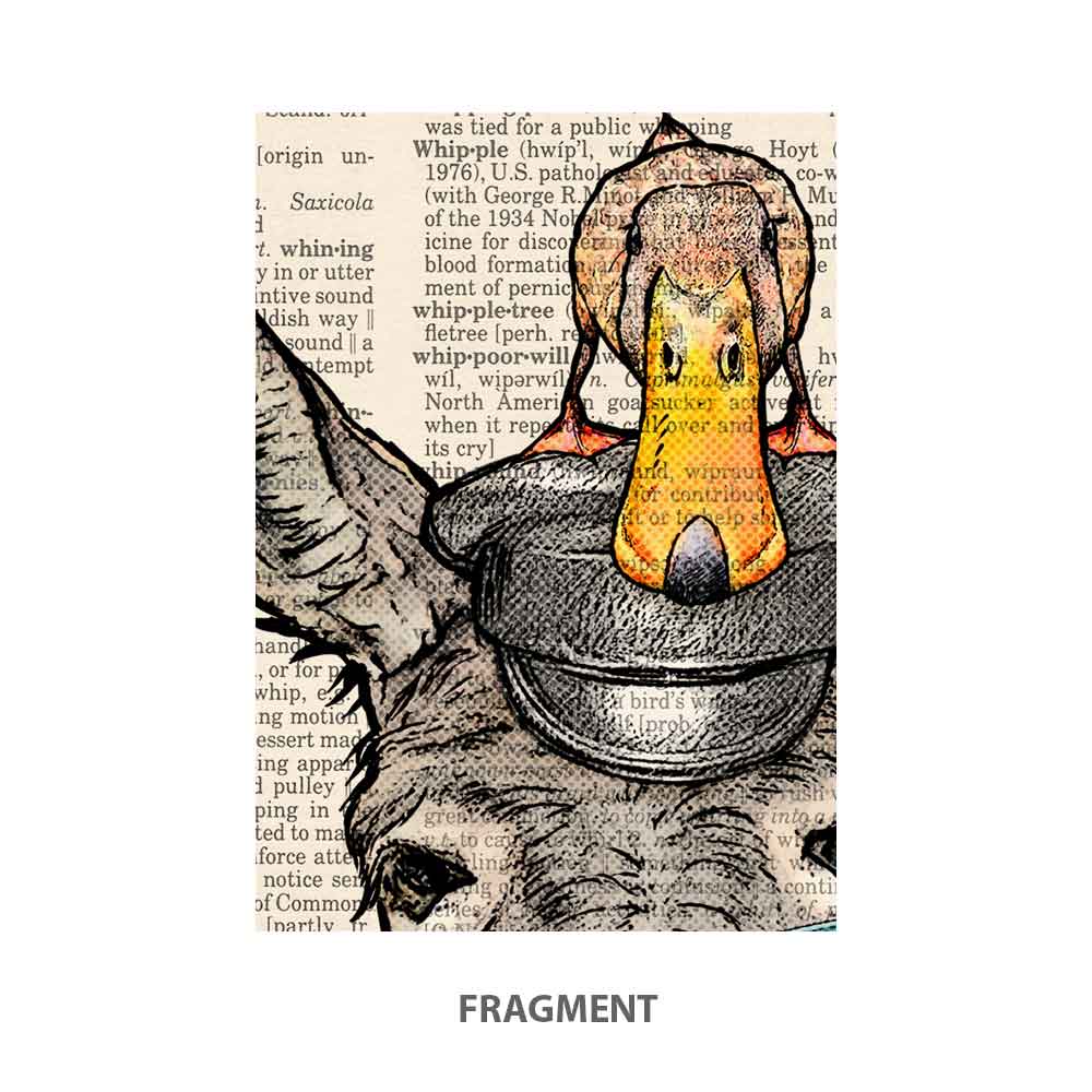 Donkey and Duck art print Natalprint fragment