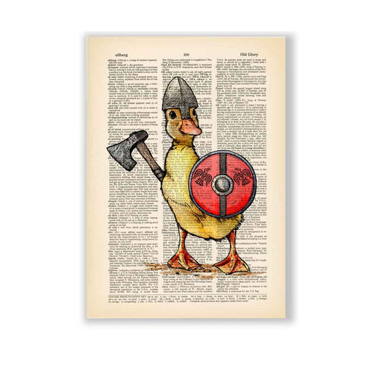 Little Duck viking art print Natalprint