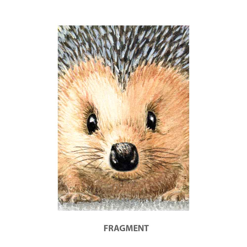 Hedgehog with fruits Art Print Natalprint fragment