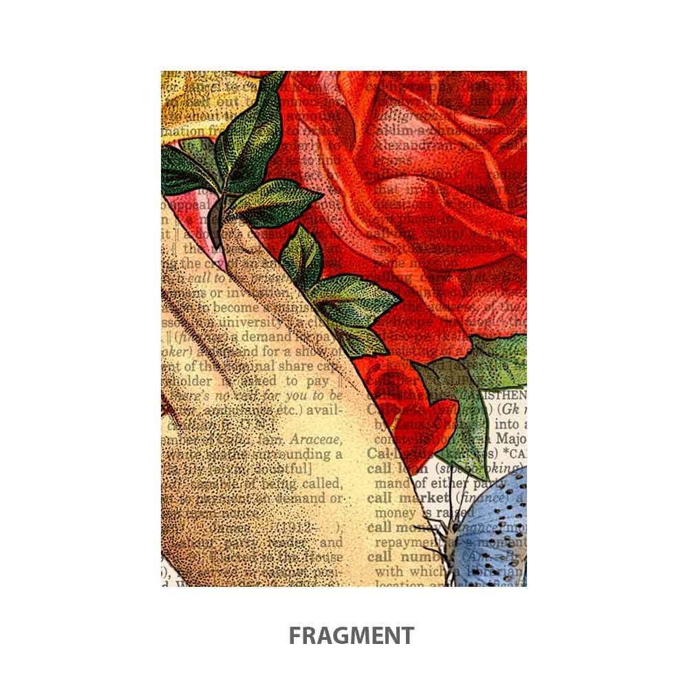 Hand with flowers art print Natalprint fragment