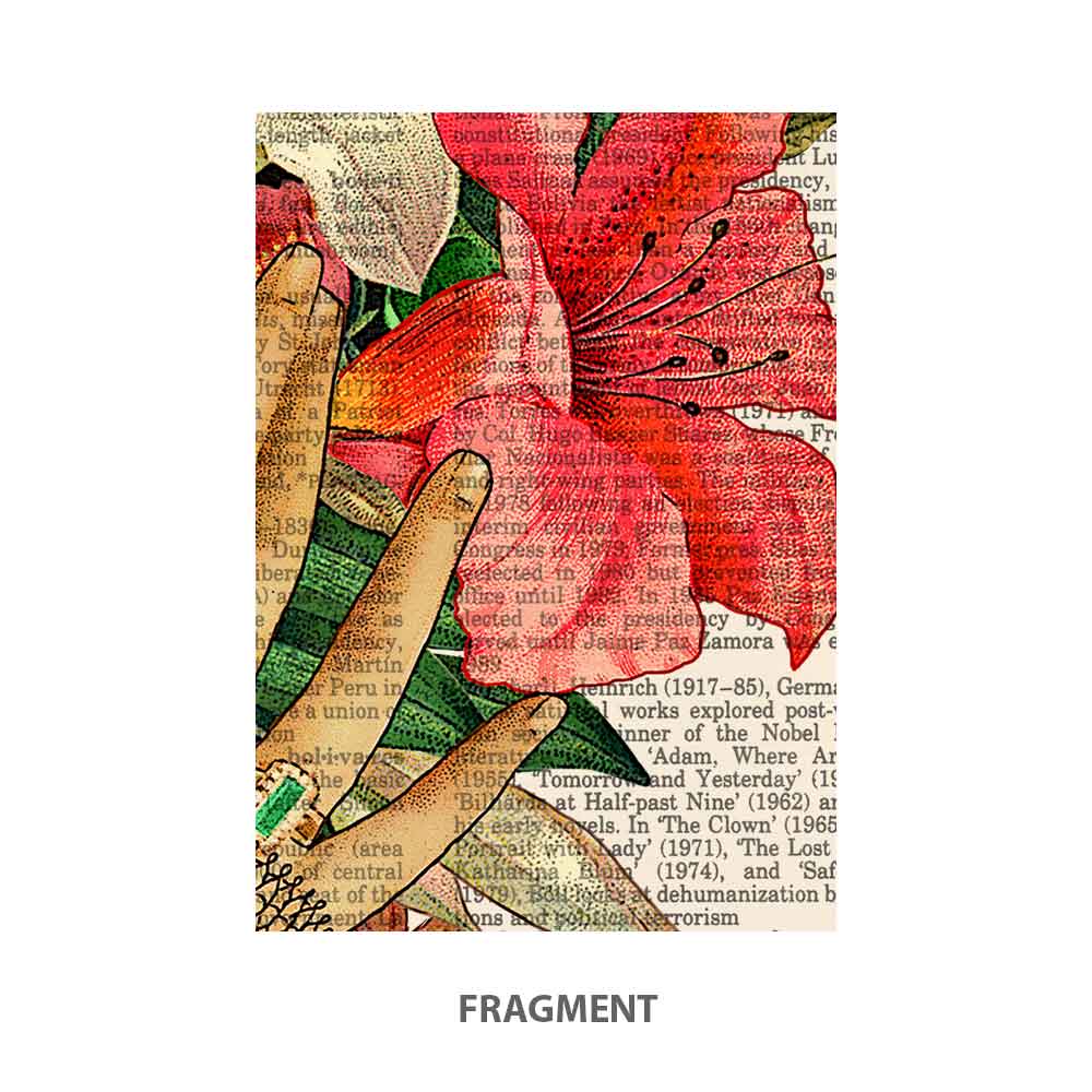 Hand with lilies art print Natalprint fragment