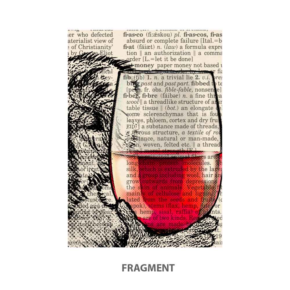Koala with a glass of wine art print Natalprint fragment