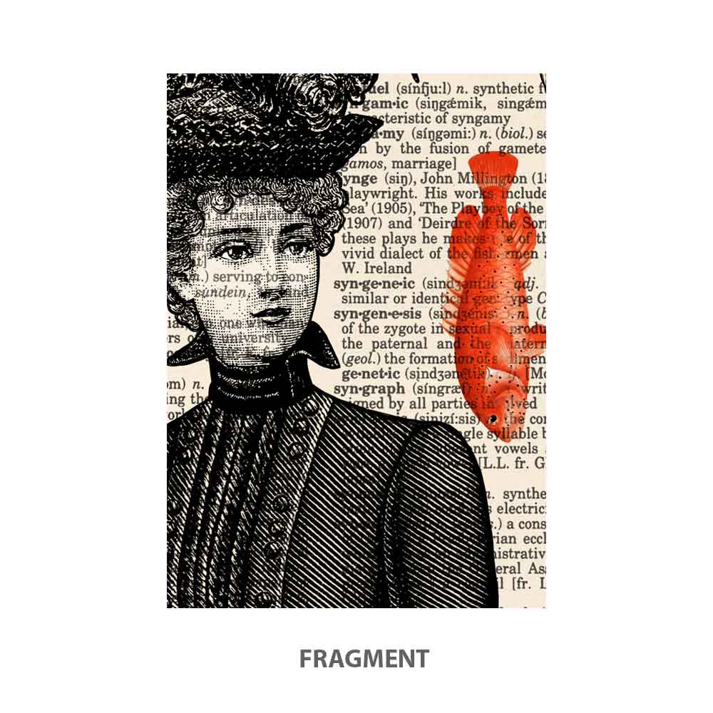 Victorian lady in the rain art print Natalprint fragment