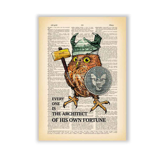 Owl Viking with quote art print Natalprint