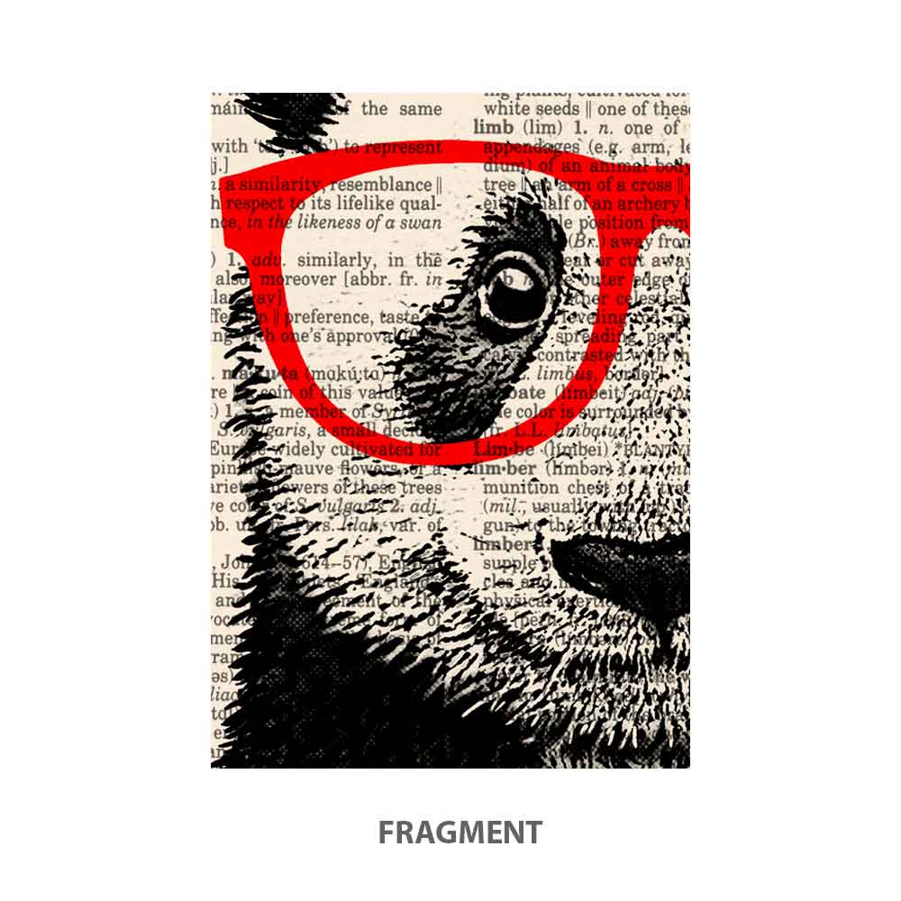 Panda with Coffee art print Natalprint fragment