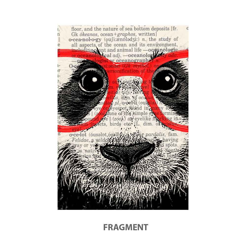 Panda with a headphones art print Natalprint fragment