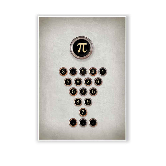 Pi mathematics art print Natalprint