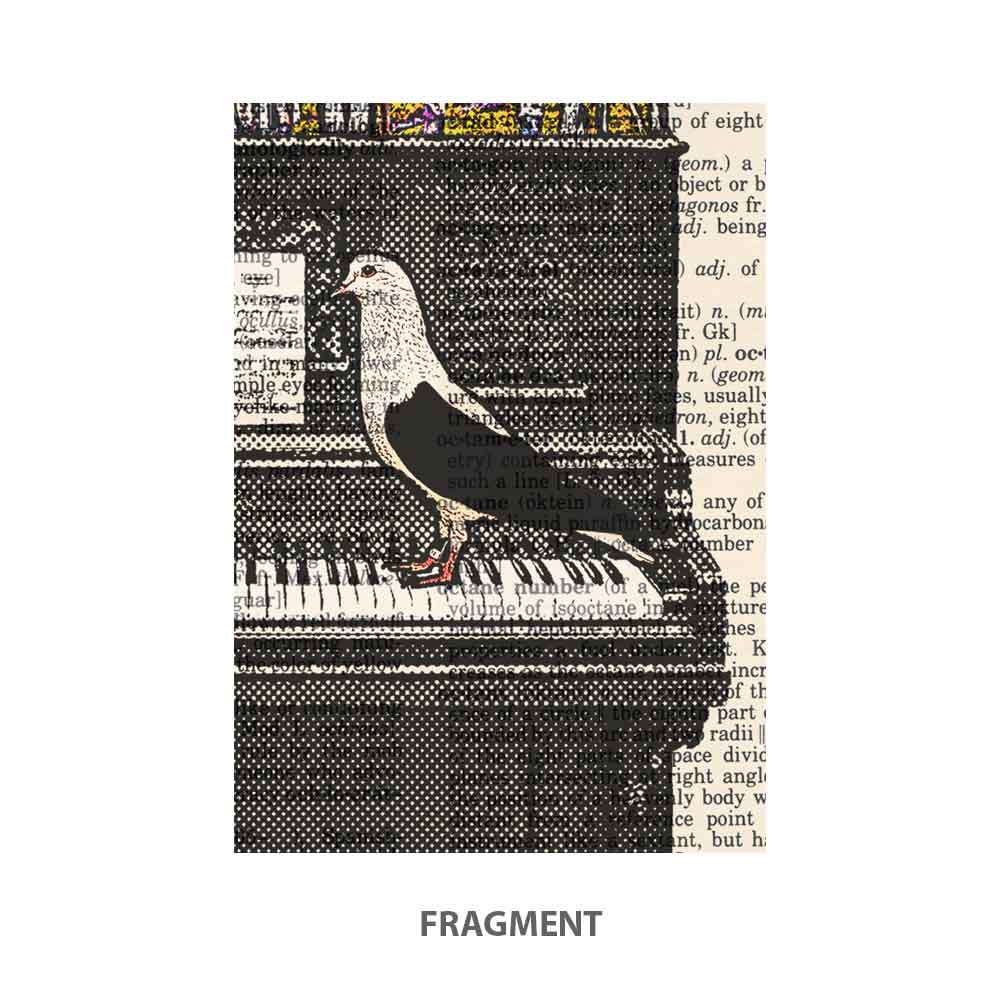 Piano and birds art print Natalprint fragment
