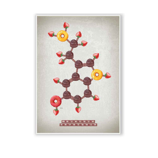 Molecule of Serotonin art print Natalprint