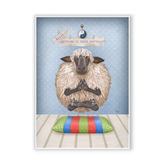 Yoga Sheep Art Print Natalprint