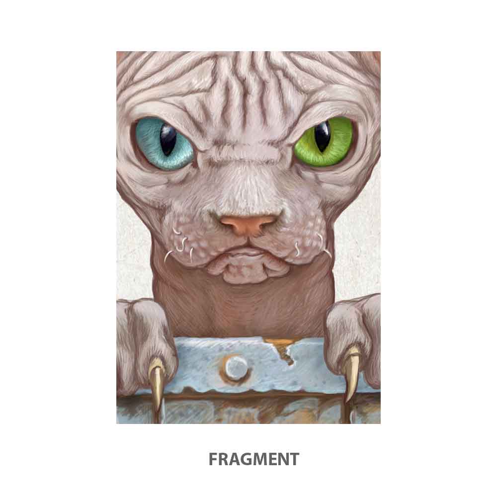 Sphynx Cat Art Print Natalprint fragment