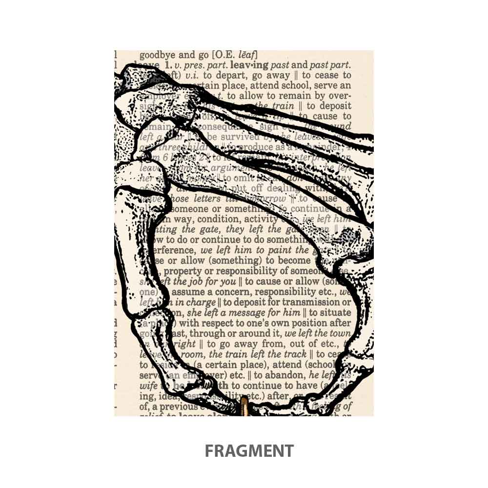 skeleton hand with watch art print Natalprint fragment