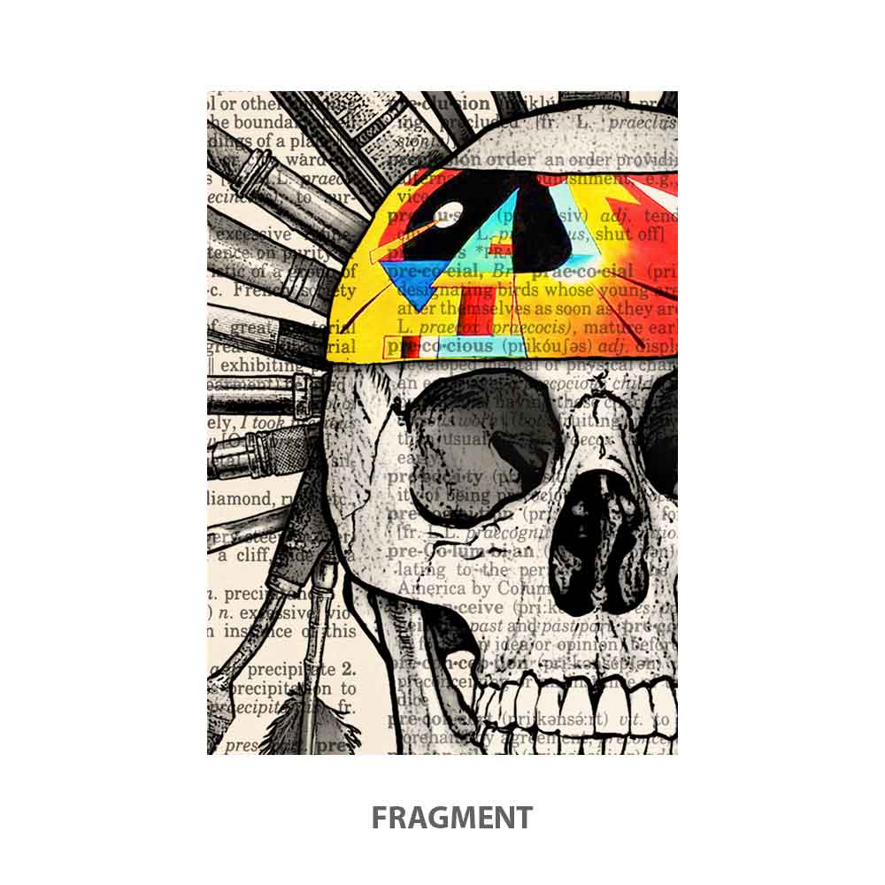 Skull with latin quote art print Natalprint fragment