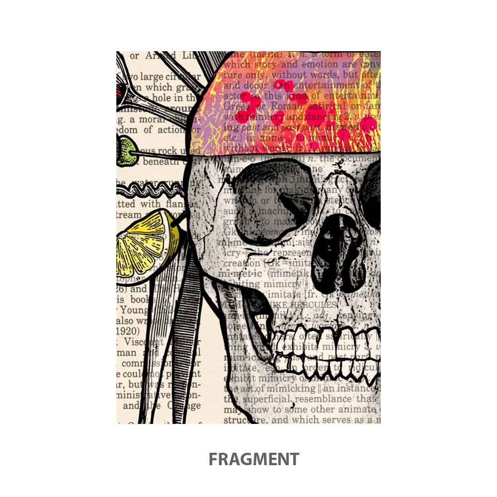 Skull with wine art print Natalprint fragment