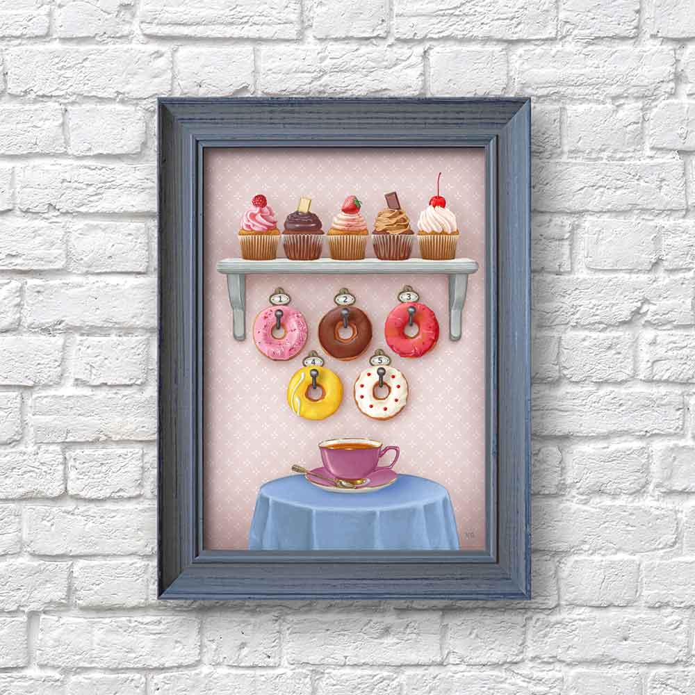 Donuts and Cupcakes Art Print Natalprint