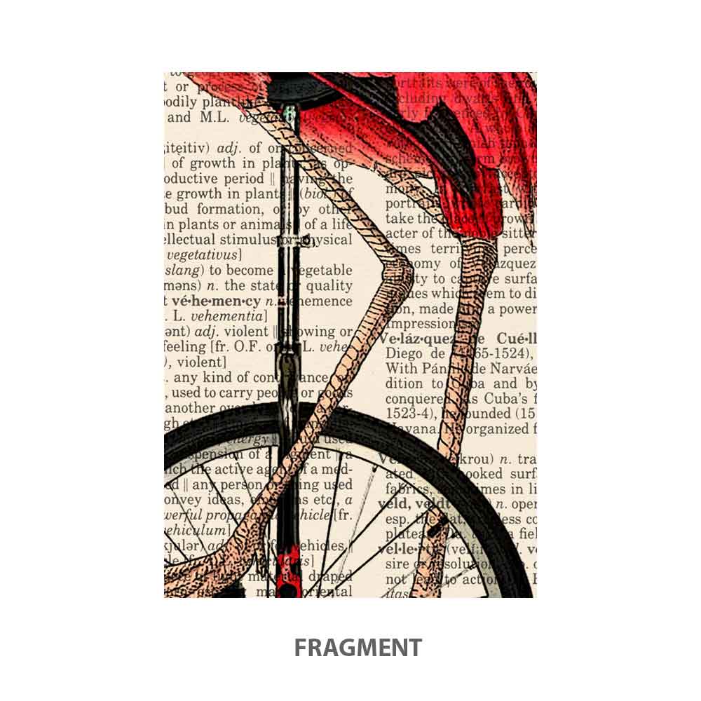 Flamingo on Bicycle Art Print Natalprint fragment