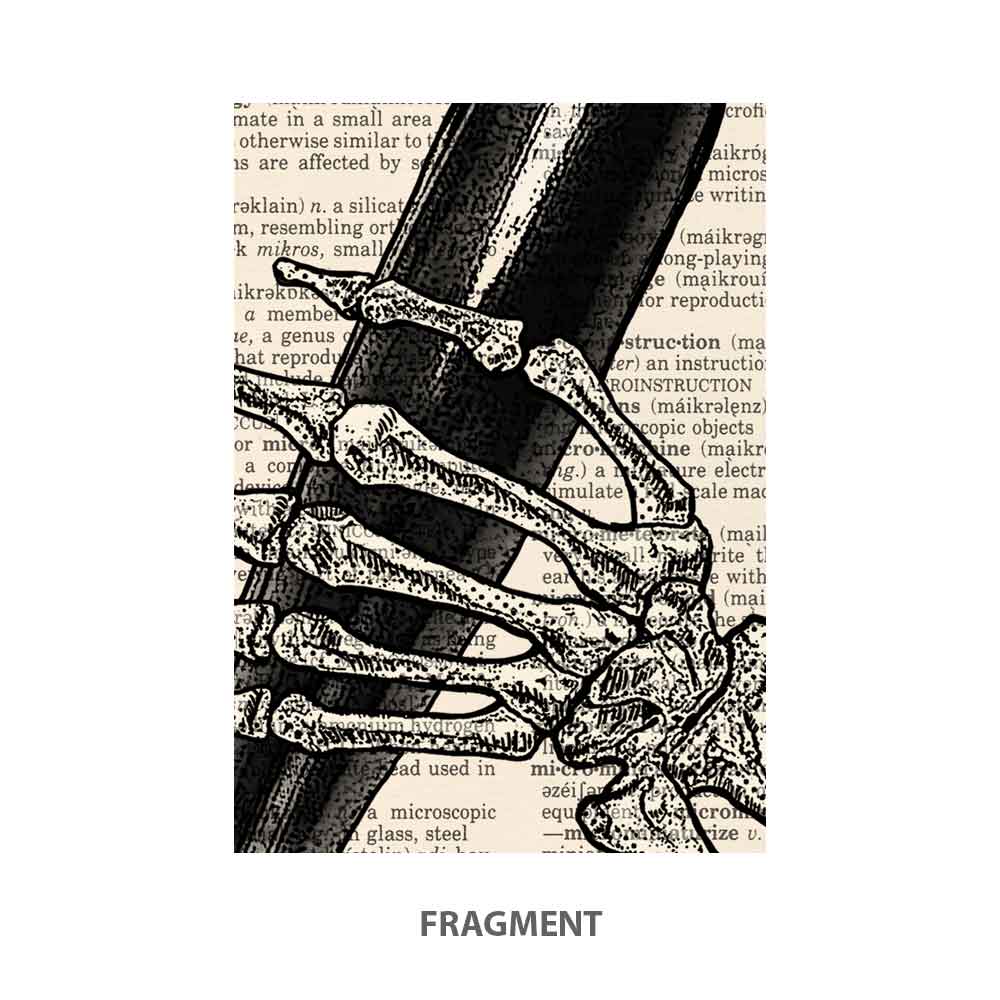 Skeleton hands art print Natalprint fragment